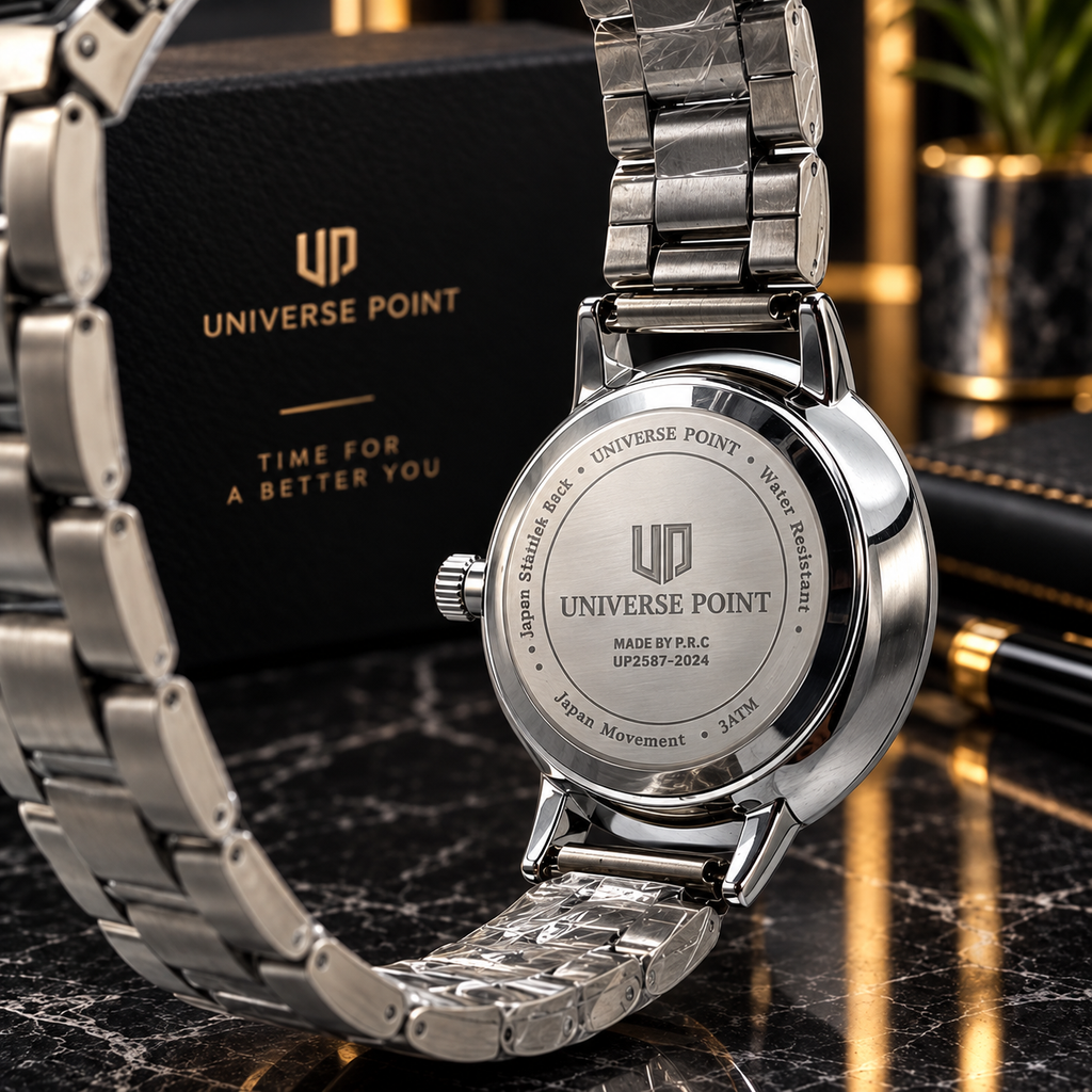 Women's Stainless Steel Analogue Watch Black Dial